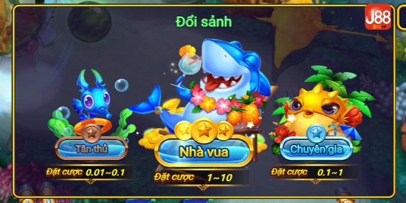 List các phòng thi đấu tại game Săn cá đổi thưởng