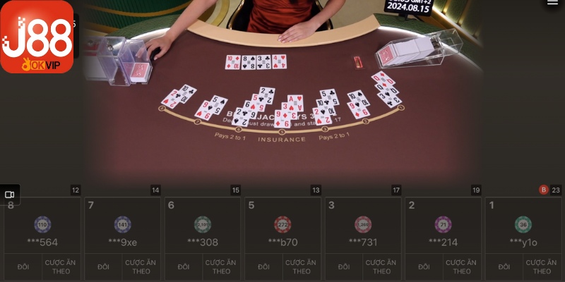 Các giai đoạn diễn ra trong một ván Blackjack